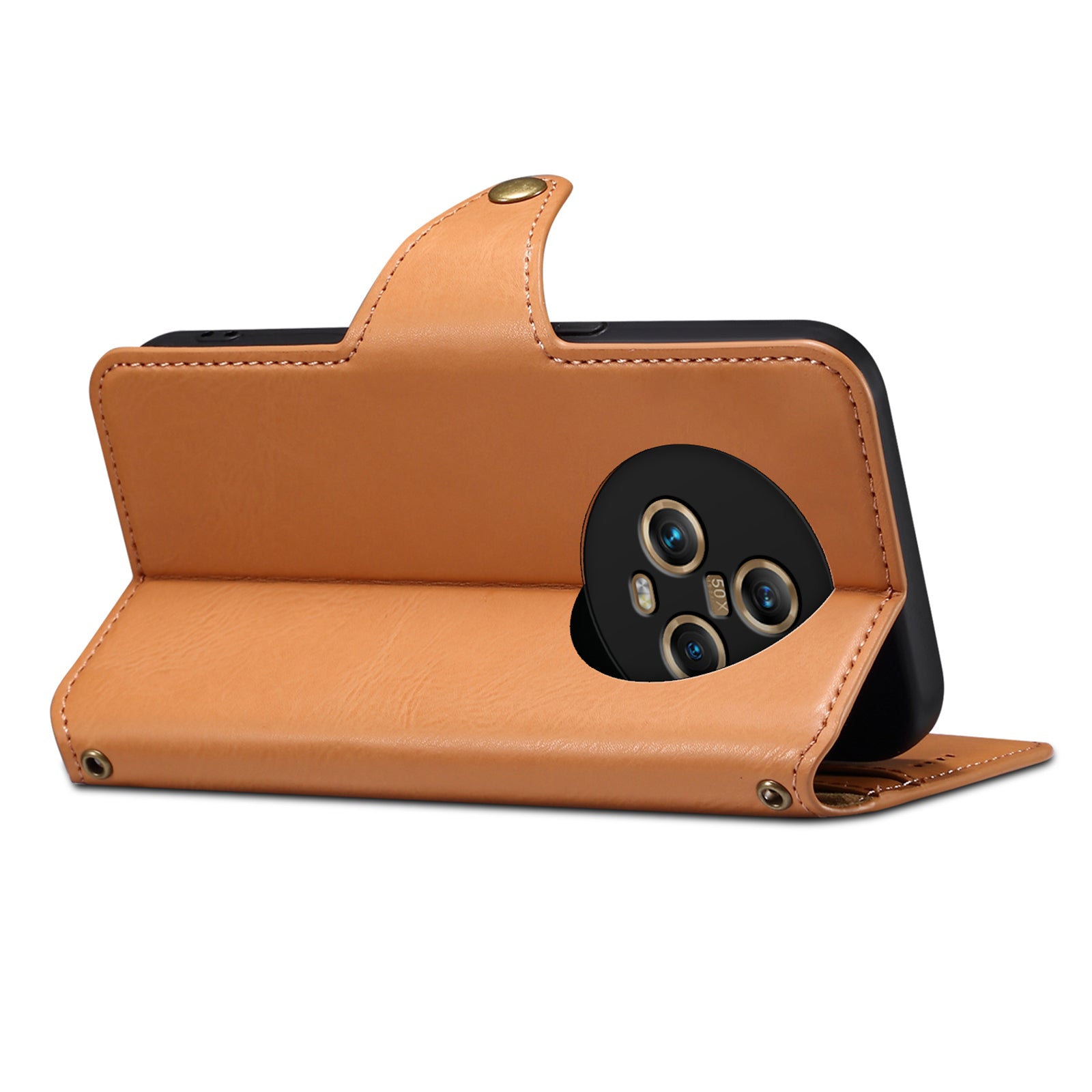 DENIOR For Honor Magic5 Case Wallet Leather Phone Cover Magnetic Button Closure DENIOR For Honor Magic5 Case Wallet Leather Phone Cover Magnetic Button Closure